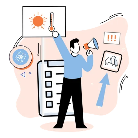 Ecological change projection  Illustration