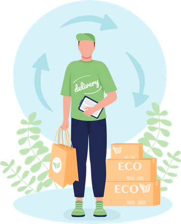 Ecological delivery service  Illustration