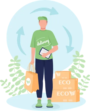 Ecological delivery service  Illustration