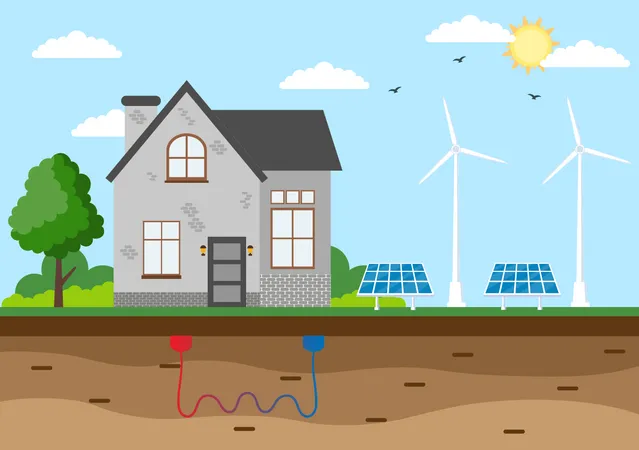 Ecological Energy Supply Illustration