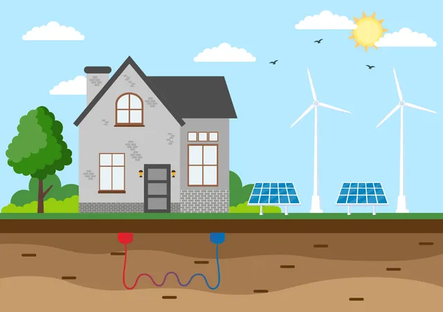 Ecological Energy Supply  Illustration