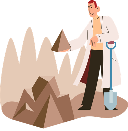 Ecologist scientists conduct research  Illustration