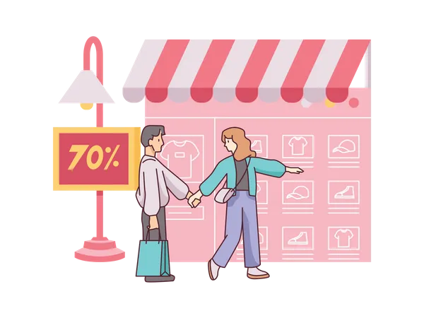 Online shopping sale  Illustration
