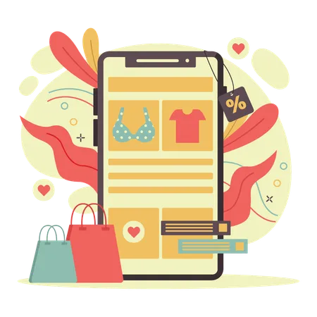 Ecommerce app  Illustration