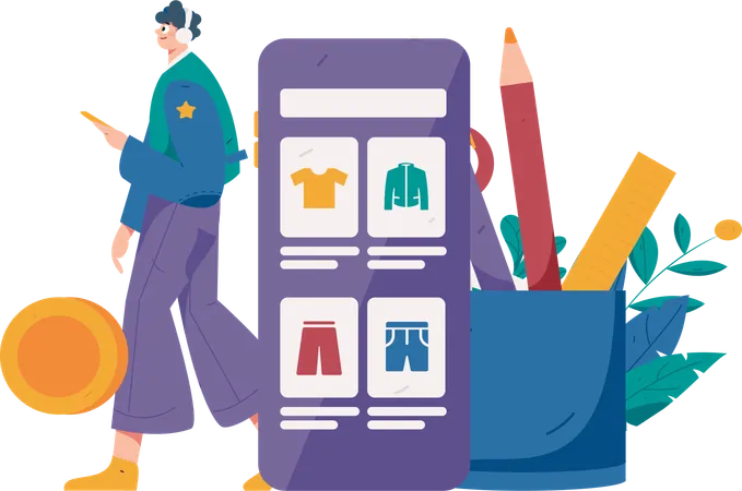 Ecommerce app  Illustration