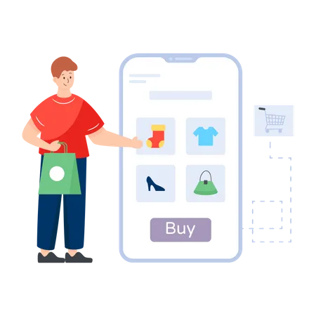 Ecommerce App  Illustration