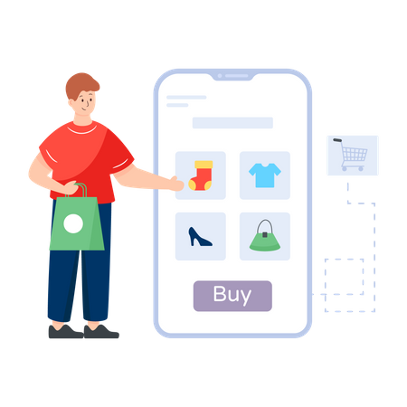 Ecommerce App  Illustration