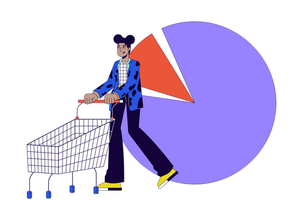 Ecommerce customer analytics  Illustration