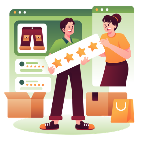 Ecommerce Product Review  Illustration