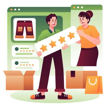 Ecommerce Product Review  Illustration