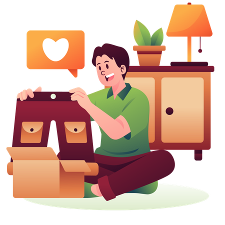 Ecommerce product unboxing  Illustration