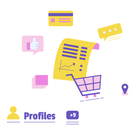 Ecommerce Profile  Illustration