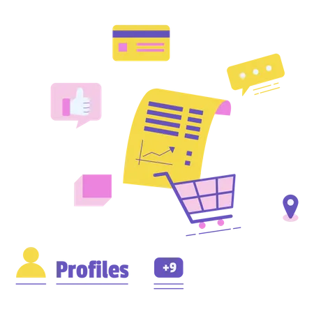 Ecommerce Profile  Illustration