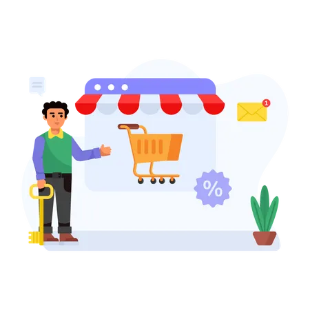 Ecommerce Promotion  Illustration