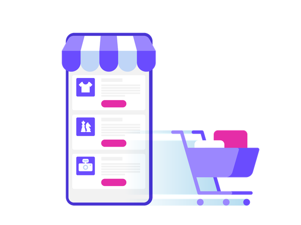 Ecommerce Sales App  Illustration