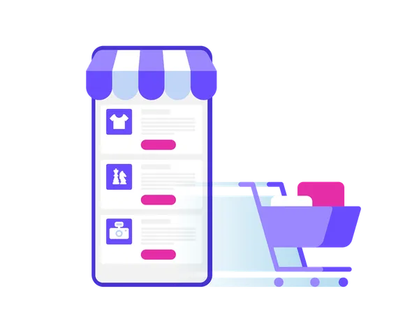 Ecommerce Sales App  Illustration