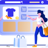 illustrations of e commerce shopping