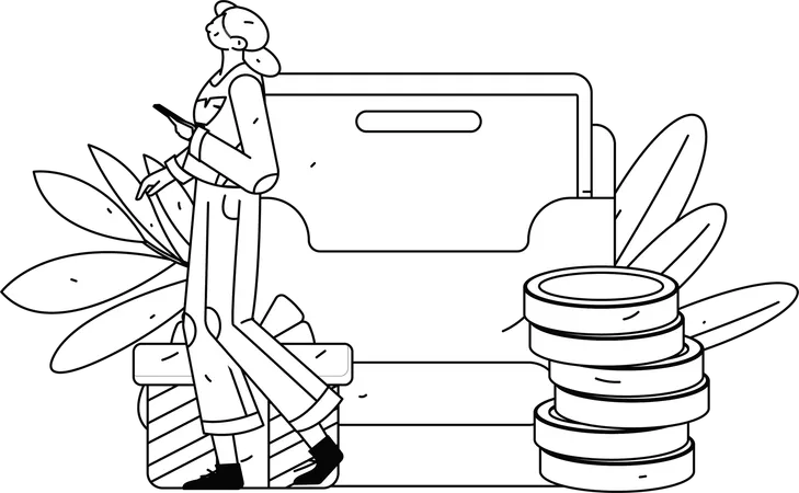 Ecommerce voucher  Illustration