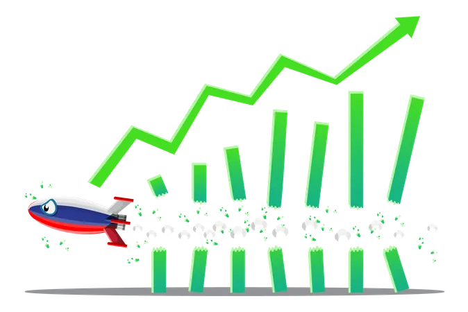 Crise econômica fazendo guerra  Ilustração