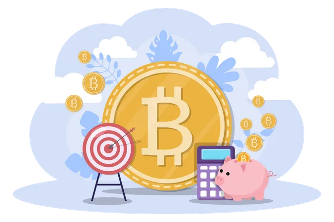 Economia de bitcoin  Ilustração