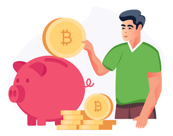 Economia de bitcoin  Ilustração