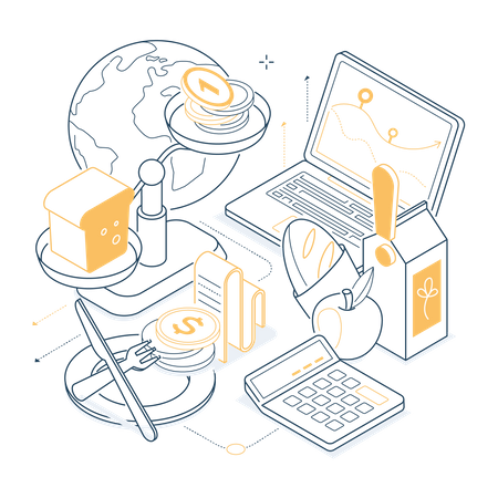 Economic and food crisis  Illustration