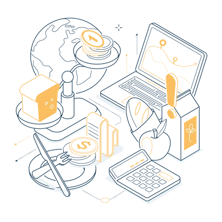 Economic and food crisis  Illustration