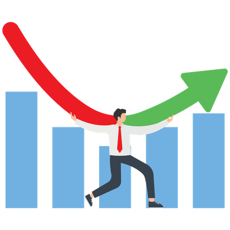 Economic And Investment Improvement Or Exit From The Crisis  Illustration