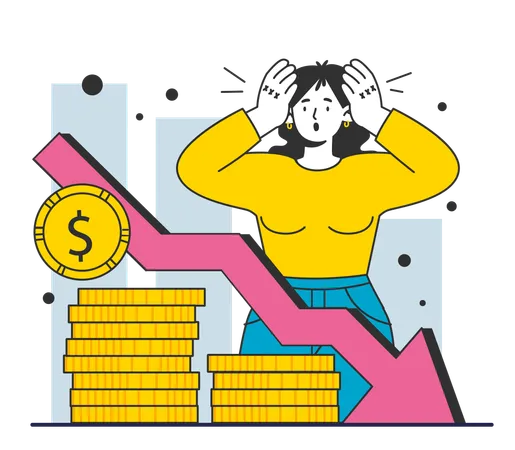 Economic Crisis As A Financial Inflation Cause Growing Up Prices And Value Of Money Recession Reason Economics Crisis And Business Risk Flat Vector Illustration Illustration