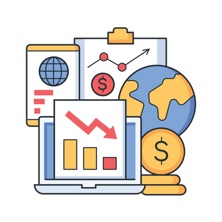 Economic Downfall  Illustration