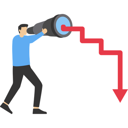 Economic forecast downturn  Illustration