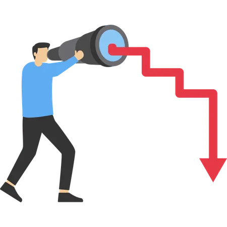 Economic forecast downturn  Illustration