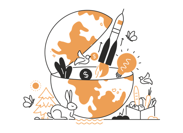 Economic growth idea  Illustration