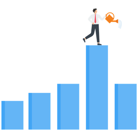 Economic recovery from money stimulus  Illustration