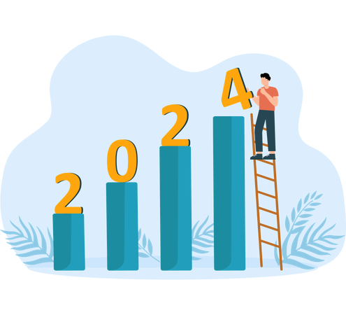 Economic upswing in 2024  Illustration