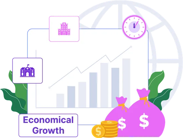 Economical Growth  Illustration