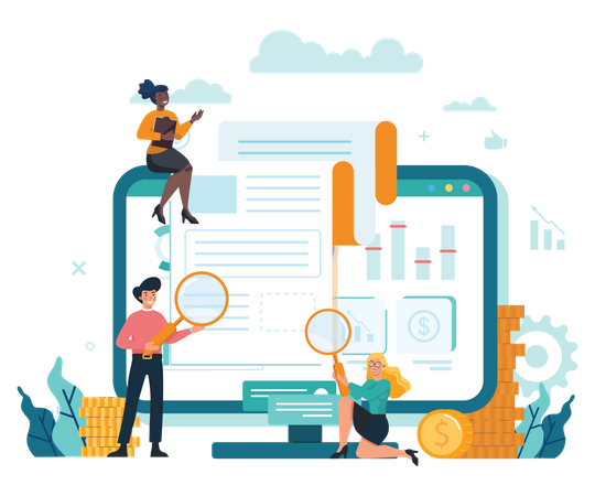 Economics and finance analysis  Illustration