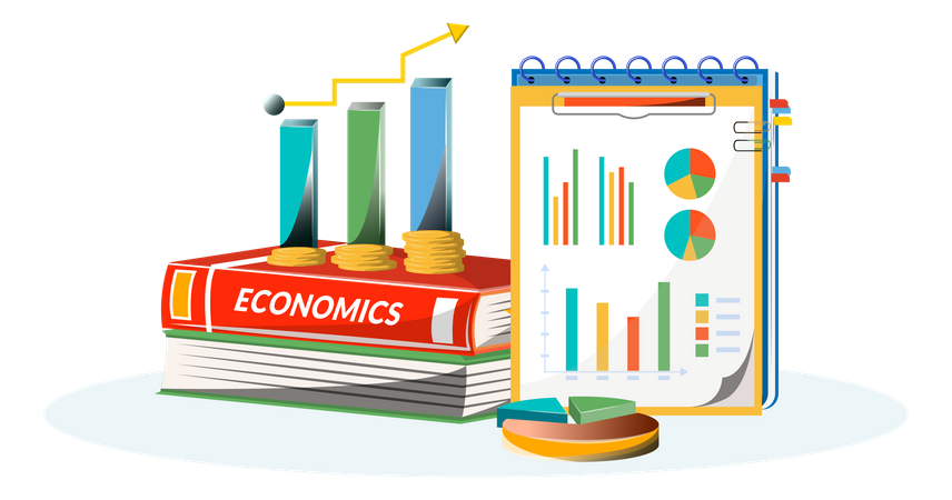 Economics book  Illustration