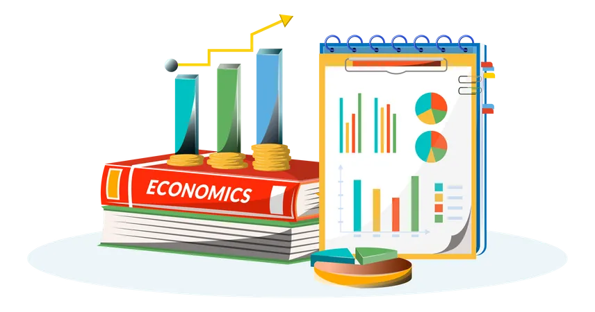 Economics book  Illustration