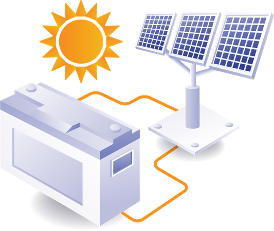 Économie d'énergie panneaux solaires éco verts  Illustration