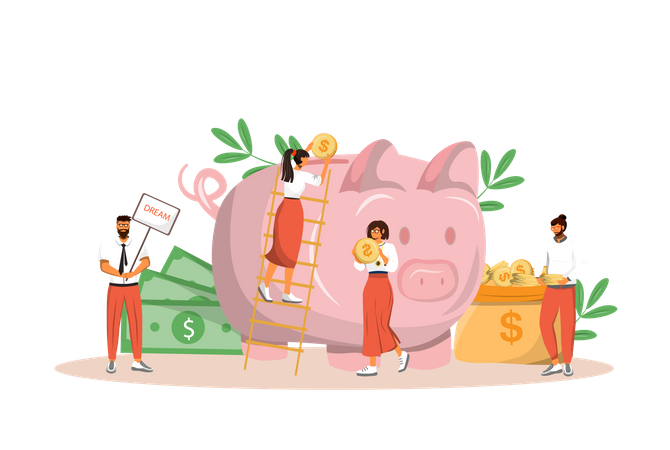 Économie d'argent  Illustration