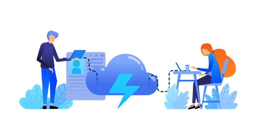 Économie d'énergie et stockage sur base de données cloud pour les communications sans fil et l'accès personnel aux données  Illustration