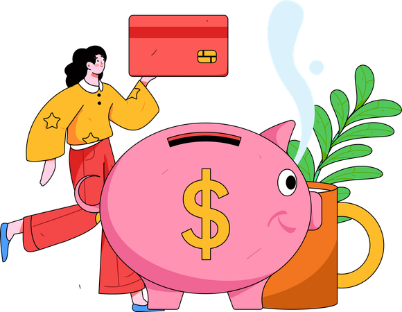 Économiser du crédit  Illustration