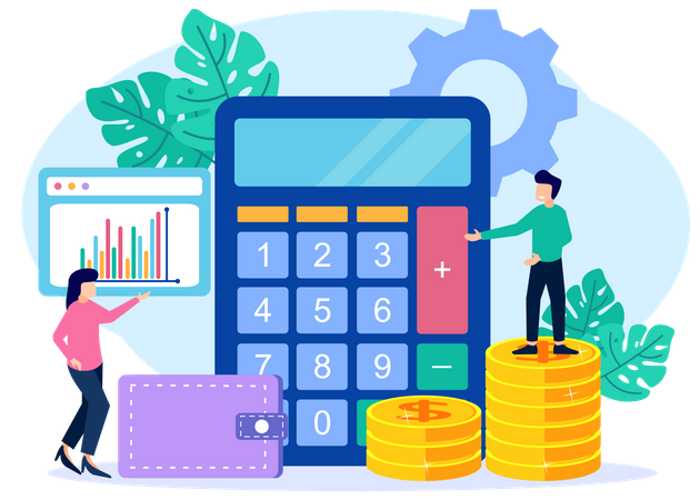 Economy Calculating  Illustration