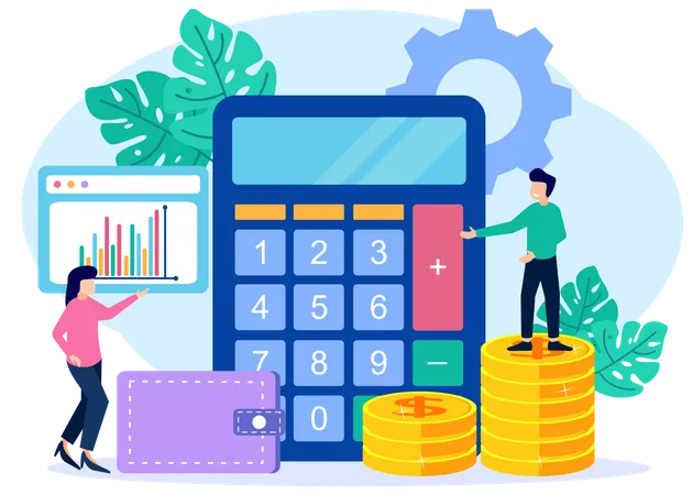 Economy Calculating  Illustration