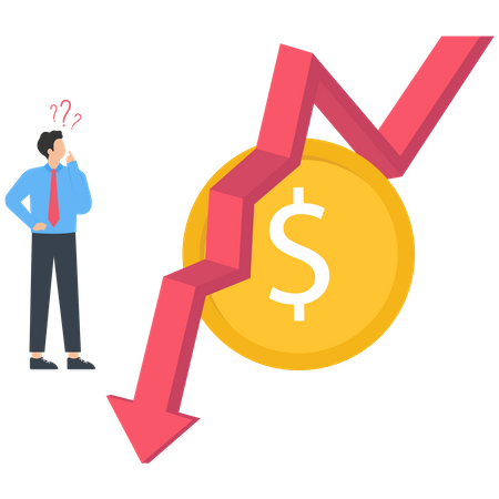 Economy is decreasing  Illustration