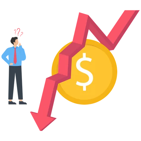 Economy is decreasing  Illustration