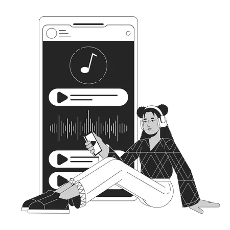 Écouter de la musique sur smartphone  Illustration