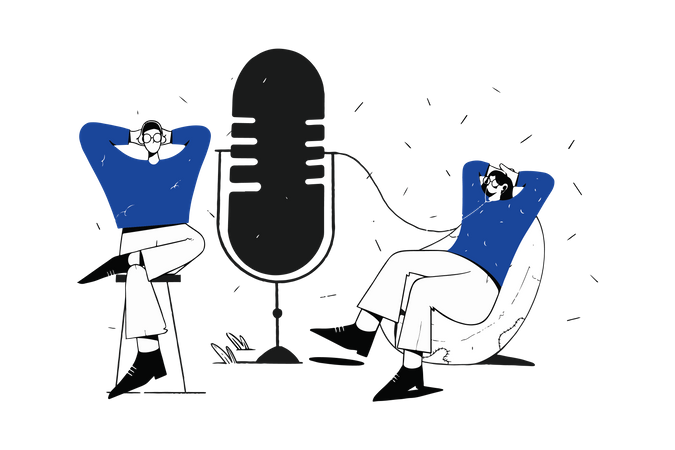 Écouter un podcast  Illustration