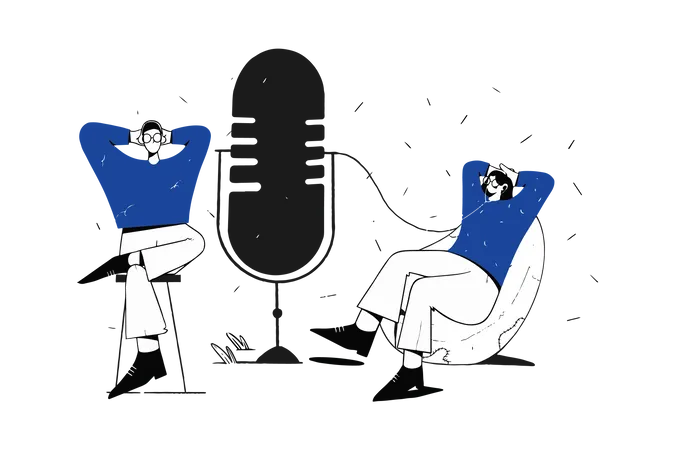 Écouter un podcast  Illustration